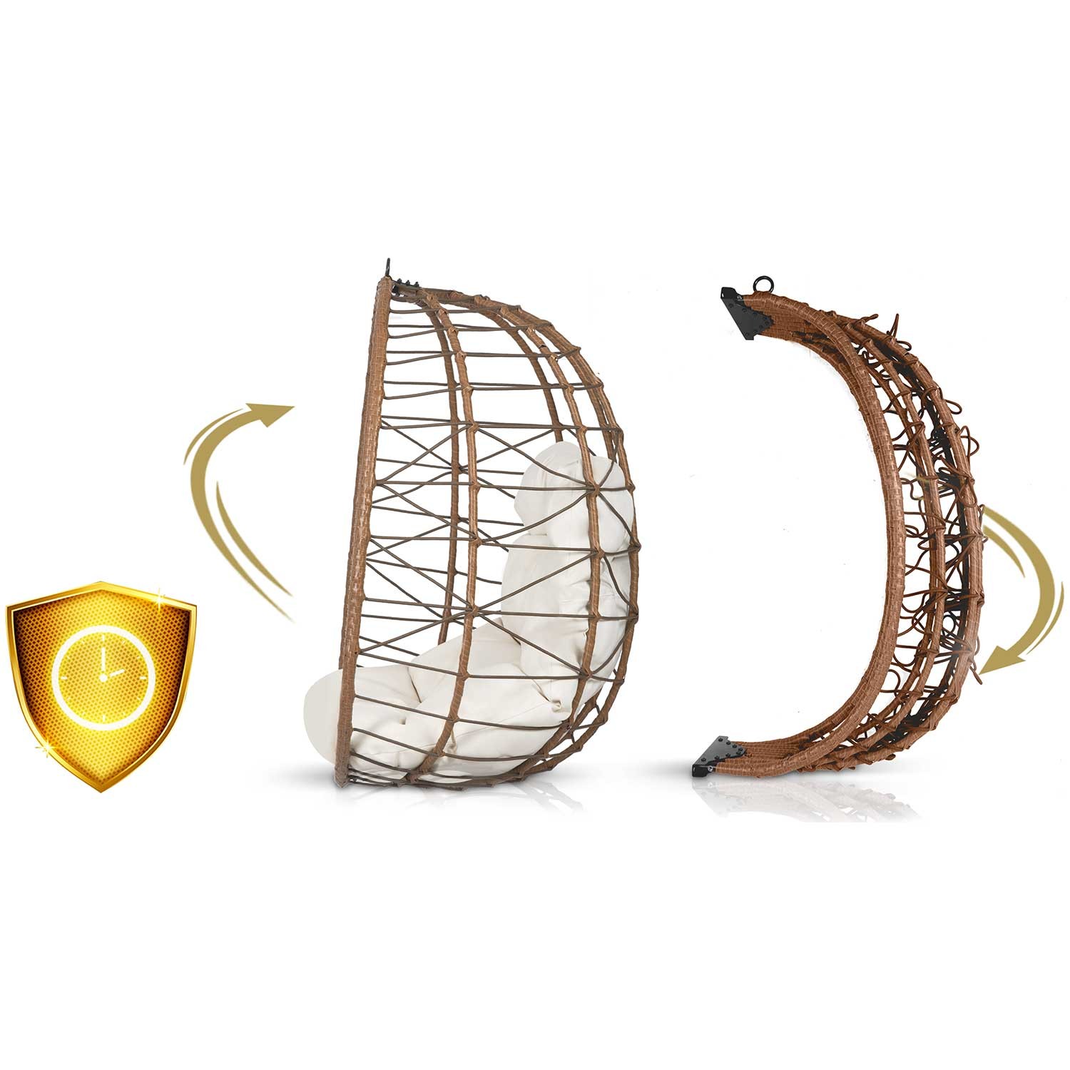 Tihuana pruun ripp-aiatool + helebeežid Sofotel padjad - Image 14