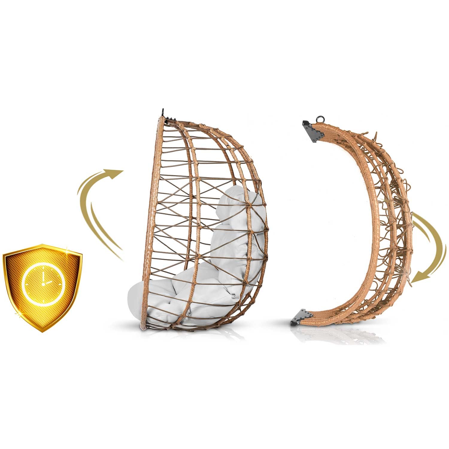 Tihuana pruun ripp-aiatool + Sofotel hallid padjad - Image 14