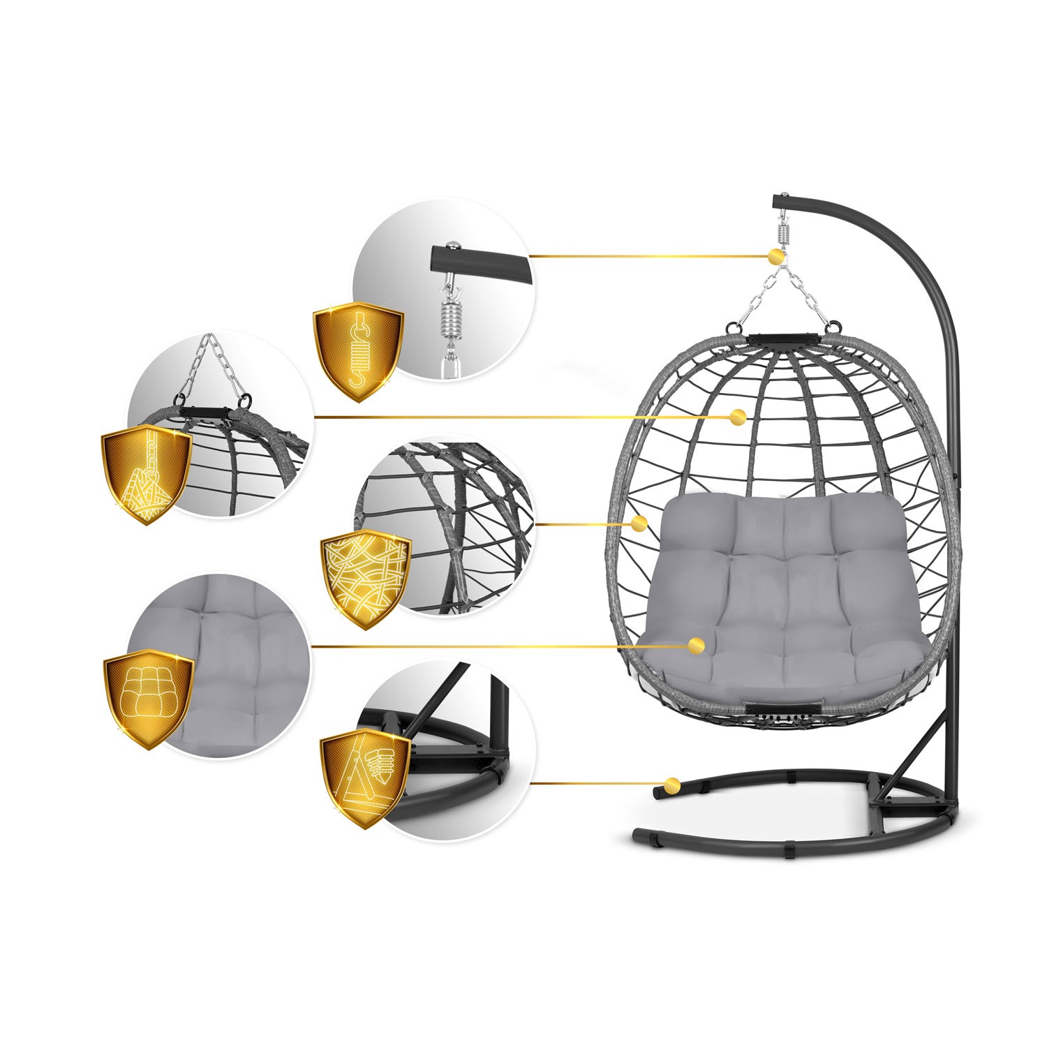 Tihuana hall ripp-aiatool + hallid Sofotel padjad - Image 16