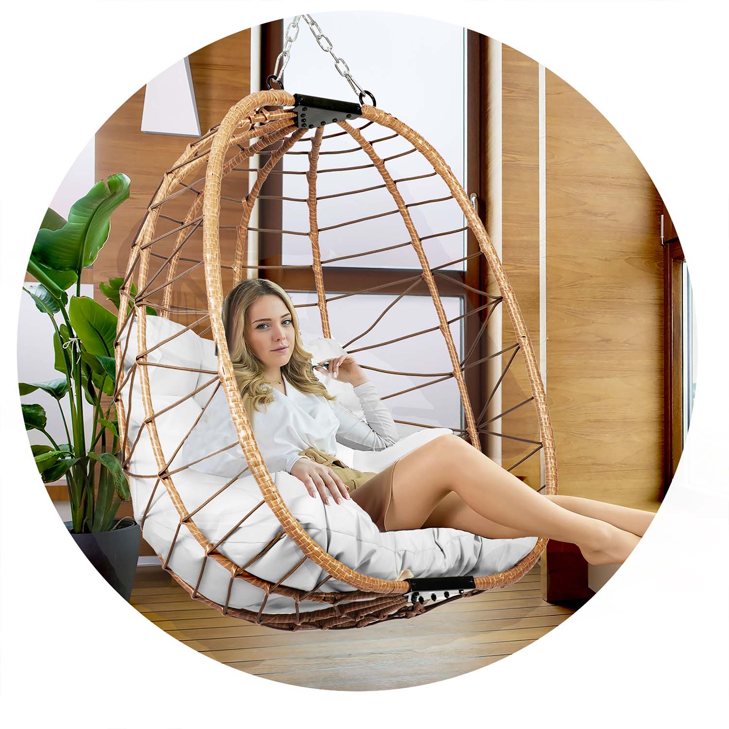 Tihuana pruun ripp-aiatool + Sofotel hallid padjad - Image 9