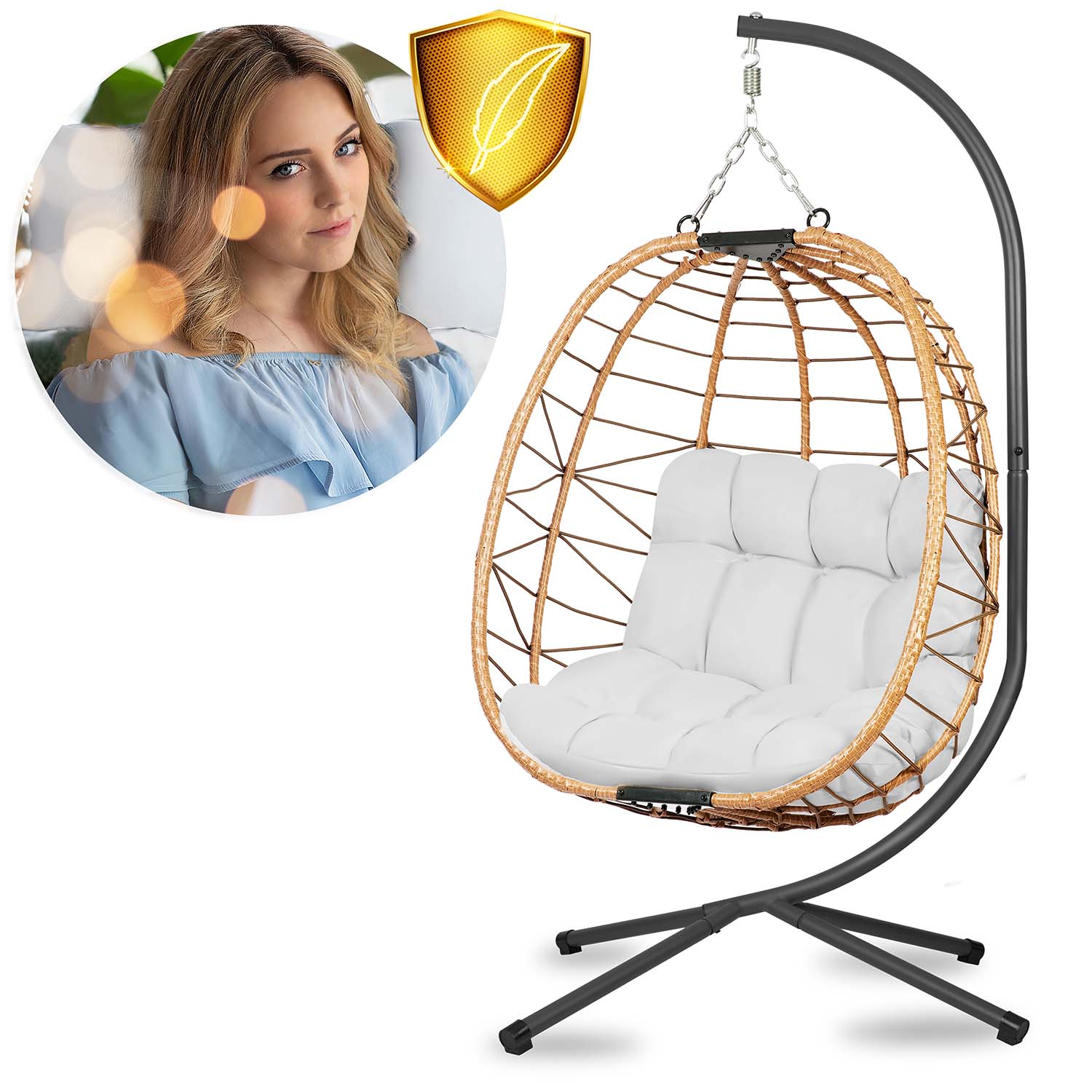 Tihuana pruun ripp-aiatool + Sofotel hallid padjad - Image 13