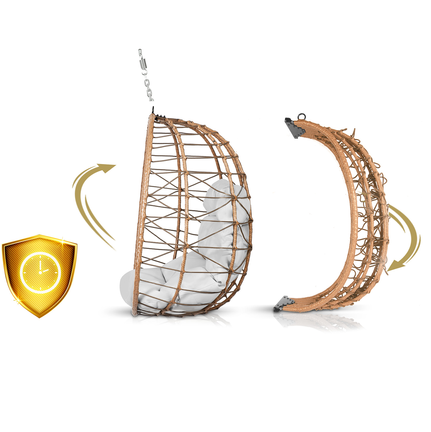 Tihuana pruun ripp-aiatool + Sofotel hallid padjad - Image 15