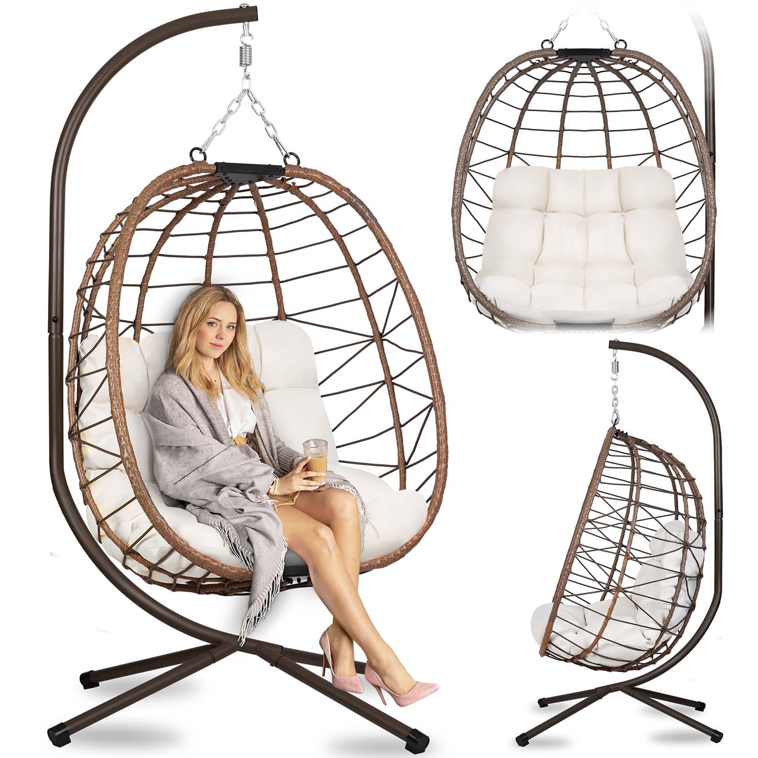 Tihuana pruun ripp-aiatool + helebeežid Sofotel padjad