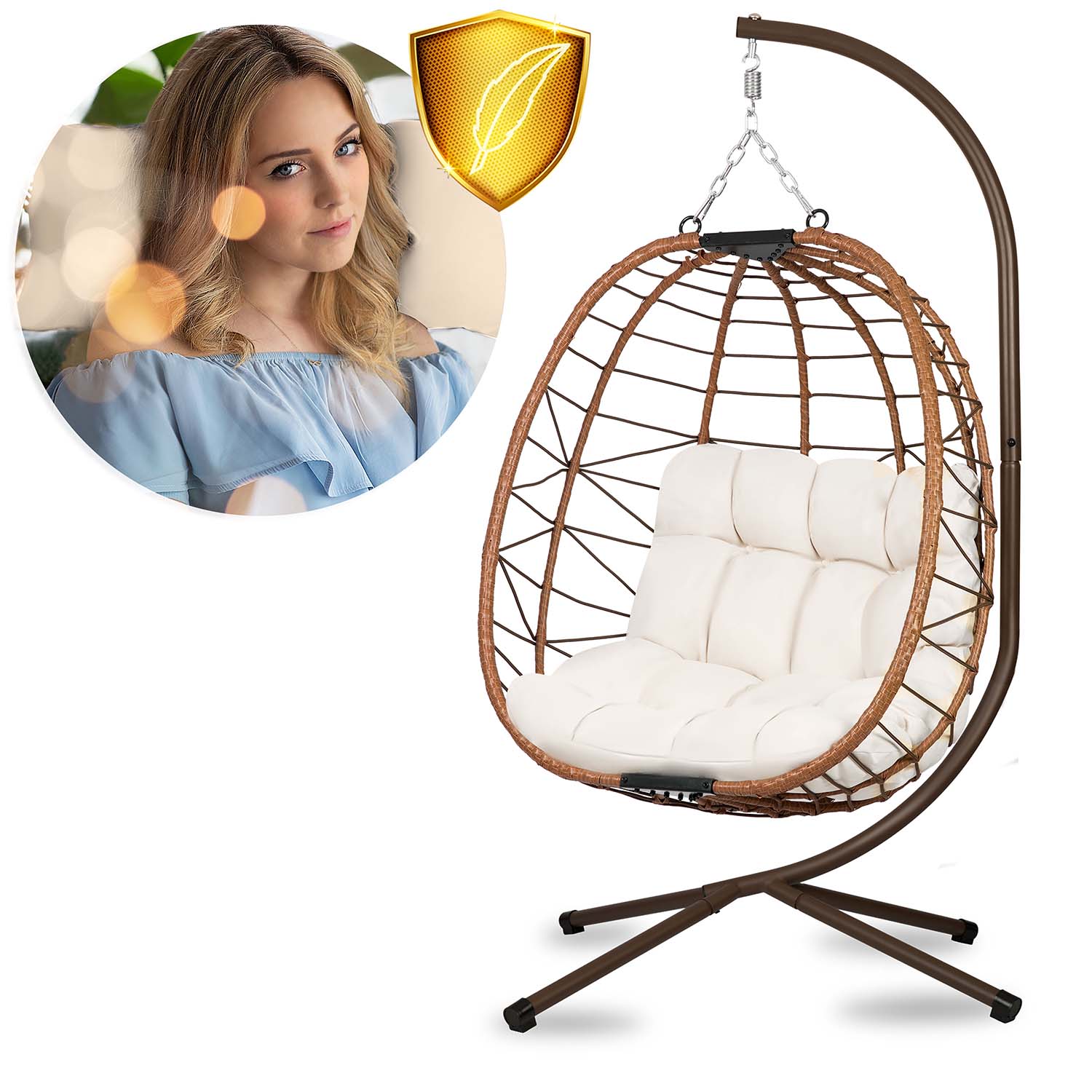 Tihuana pruun ripp-aiatool + helebeežid Sofotel padjad - Image 12