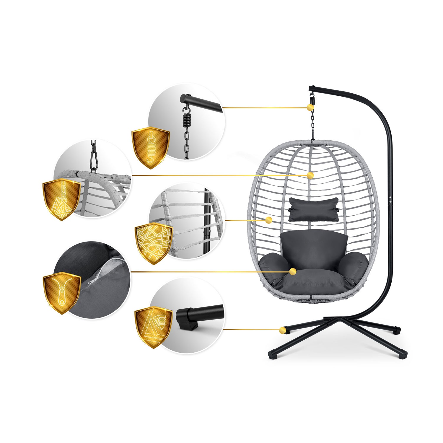 Toskana ripp-aiatool must hallide patjadega Sofotel - Image 13