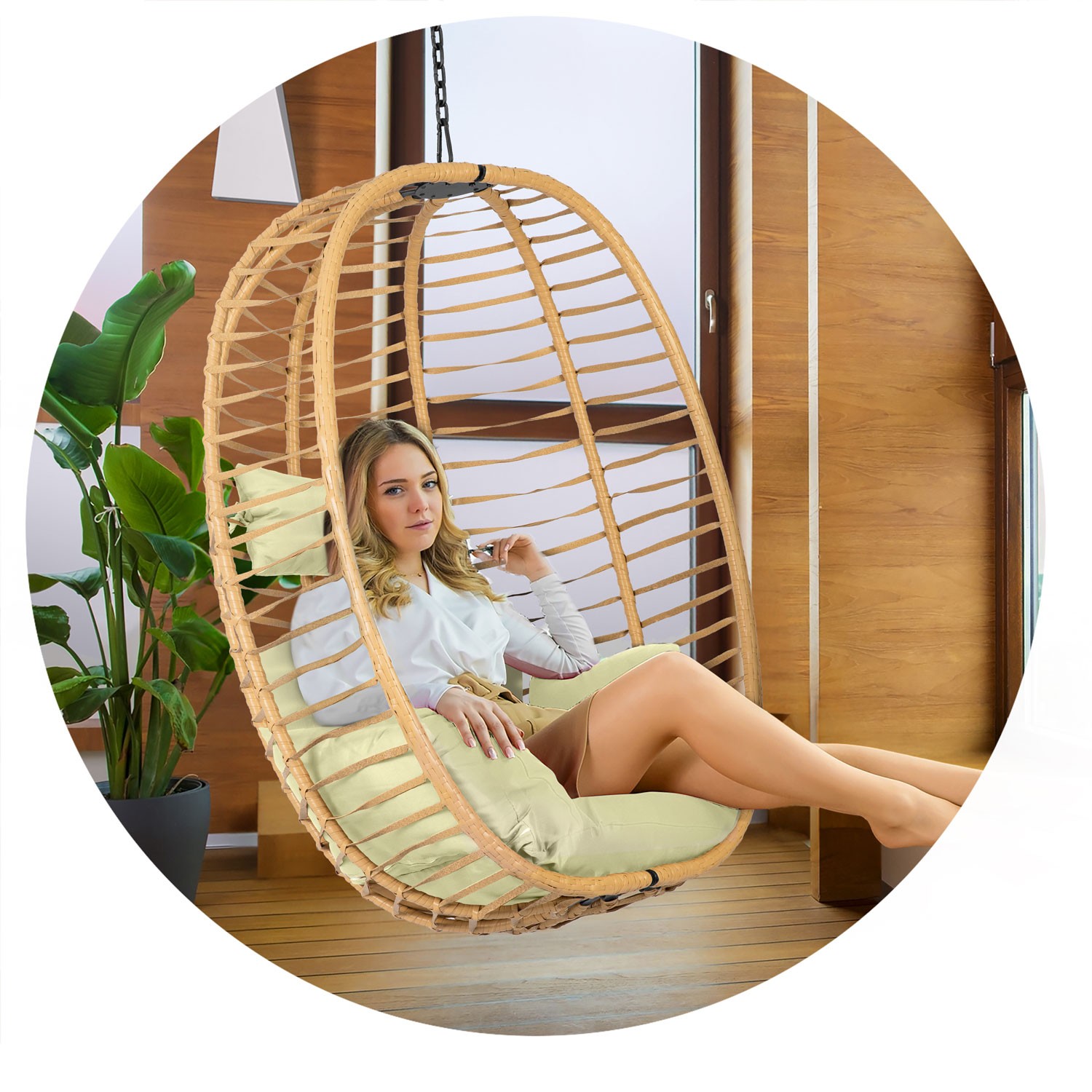 Toskana ripptool aias, must + beežid Sofotel padjad - Image 8