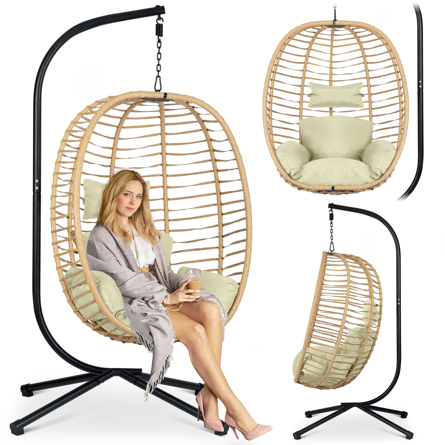 Toskana ripptool aias, must + beežid Sofotel padjad