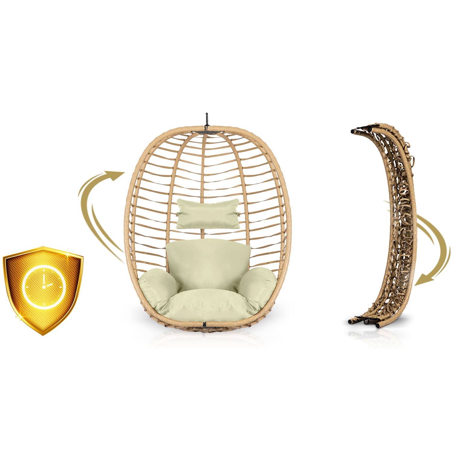 Toskana ripptool aias, must + beežid Sofotel padjad - Image 15