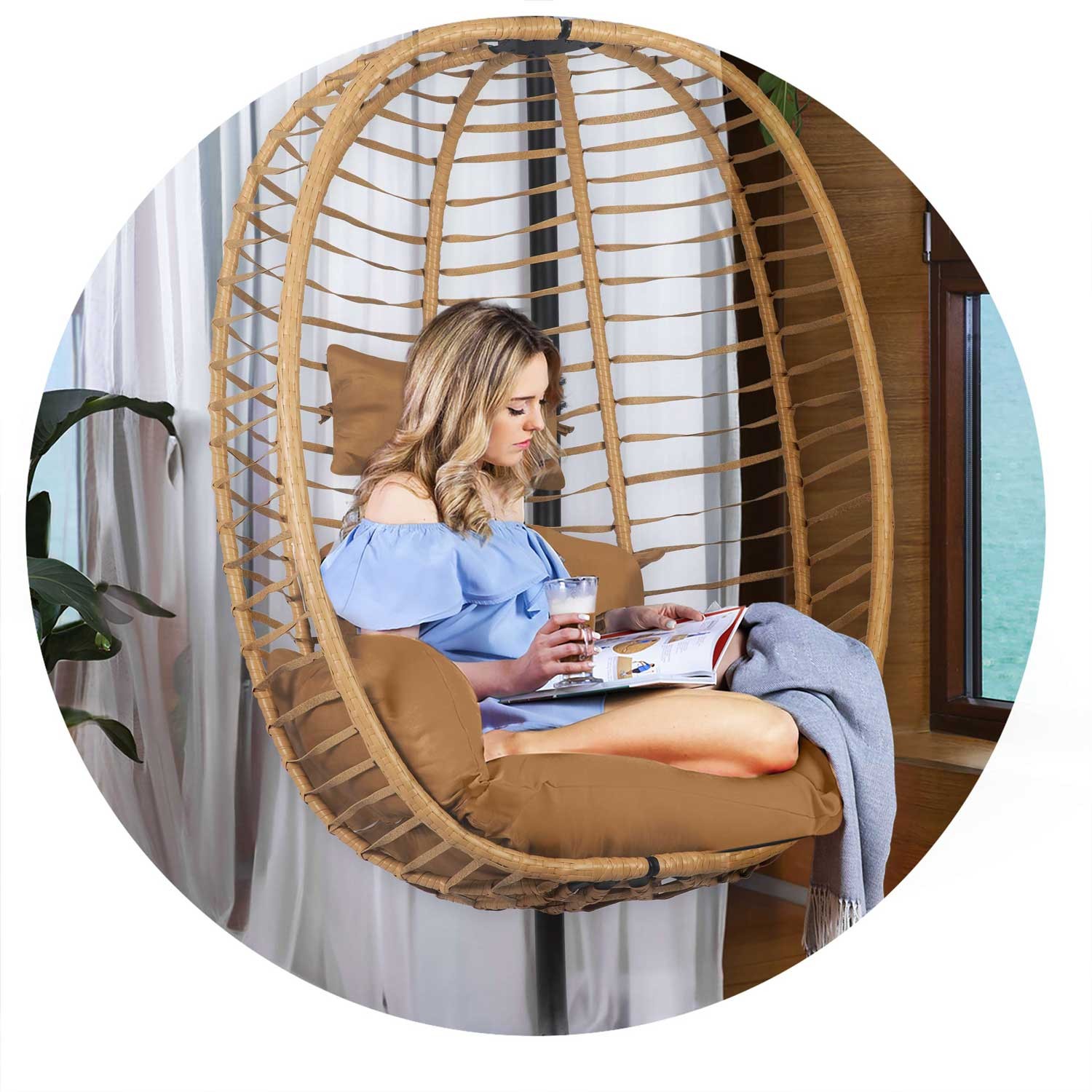 Toskana ripptool must + pruunid Sofotel padjad - Image 6