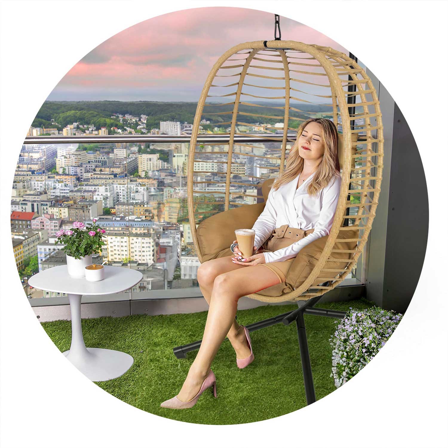 Toskana ripptool must + pruunid Sofotel padjad - Image 10