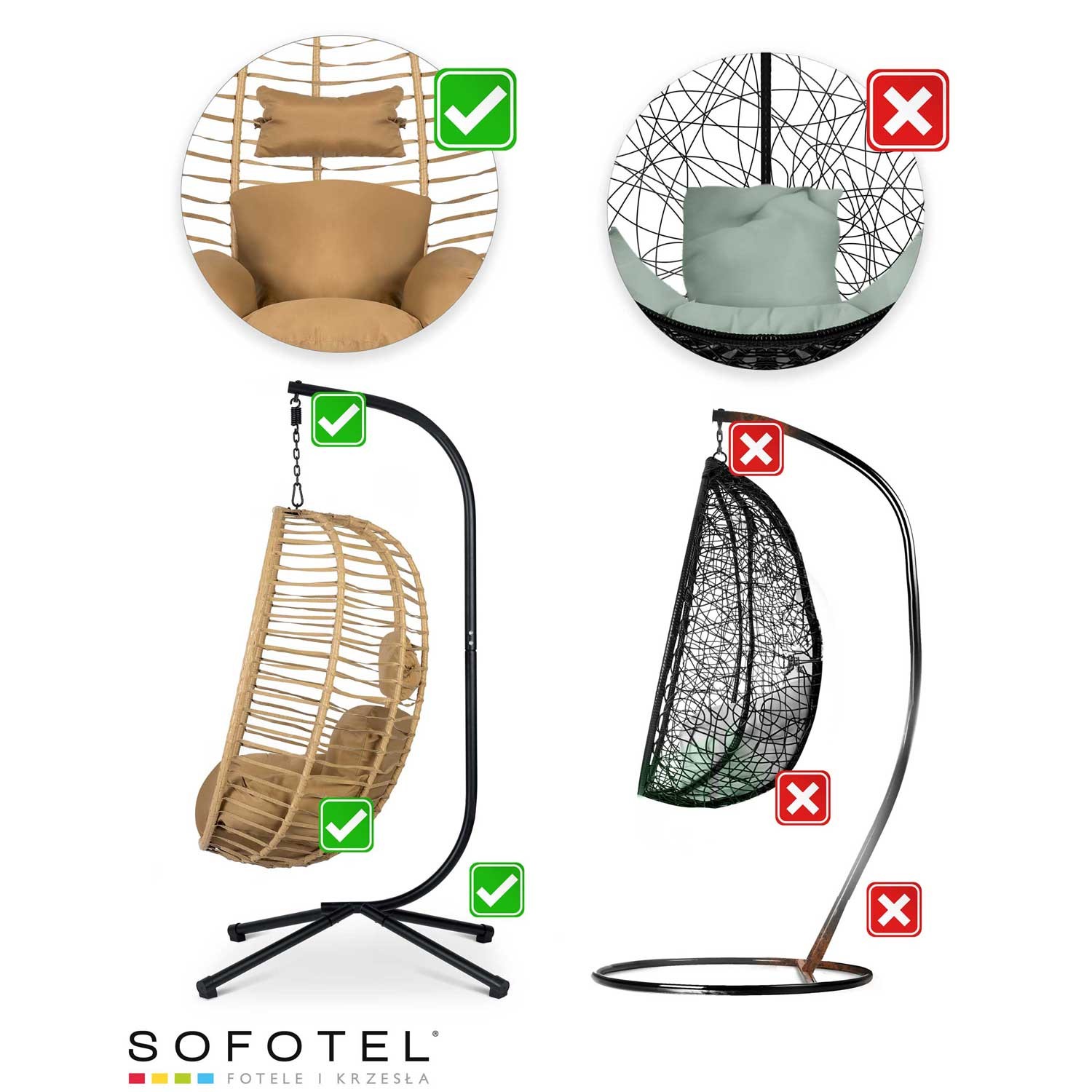Toskana ripptool must + pruunid Sofotel padjad - Image 14