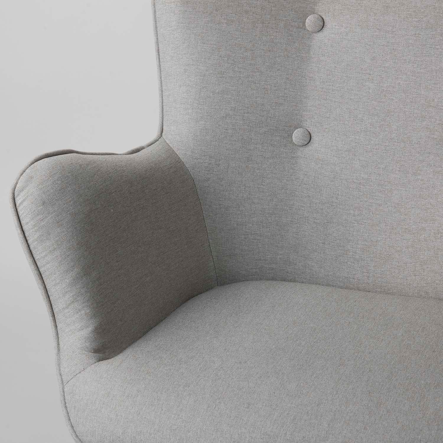 Norse tiibtooliga tugitool jalapingiga, helehall - Image 8