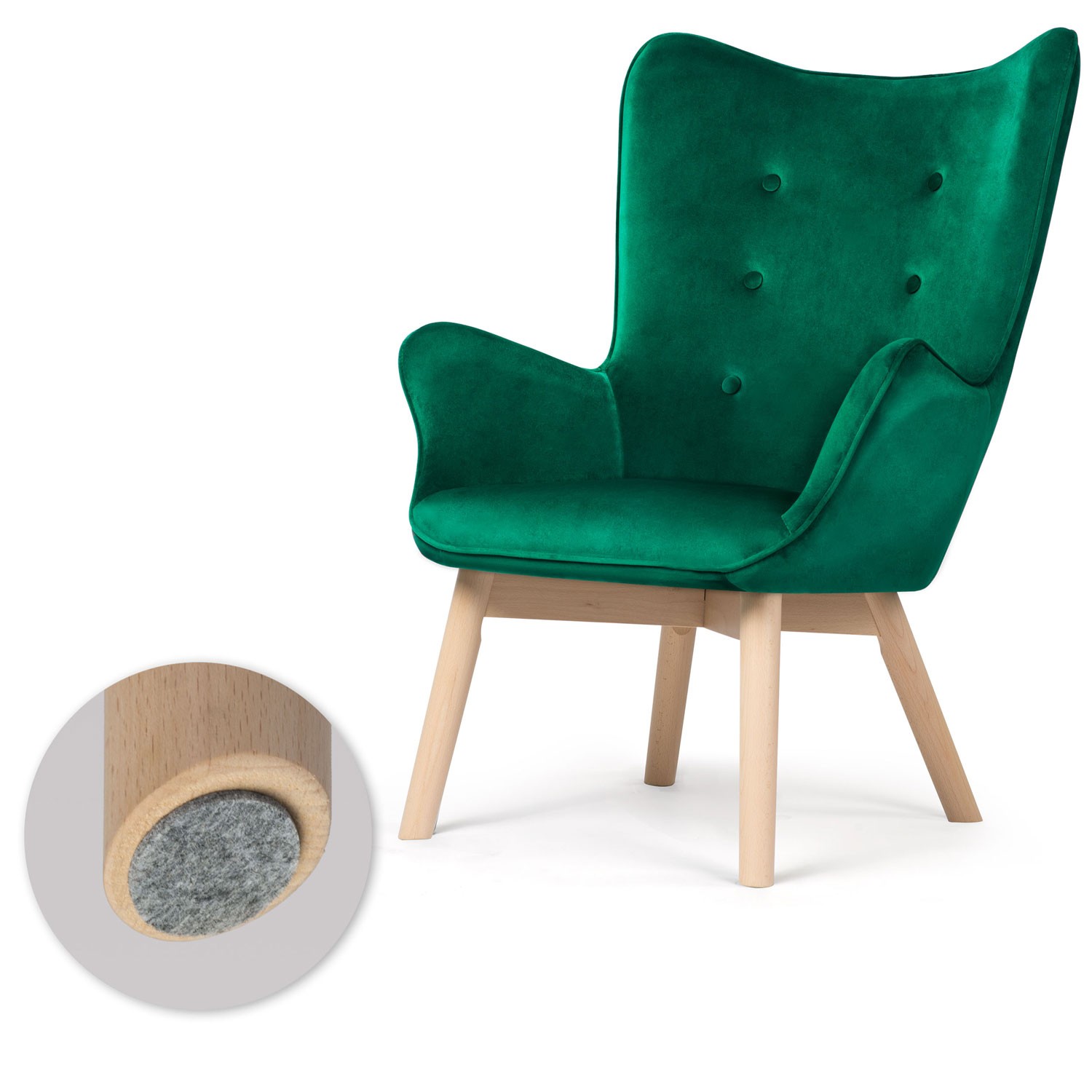 Sofotel Norse tiibadega tugitool jalapingiga, tumeroheline - Image 10