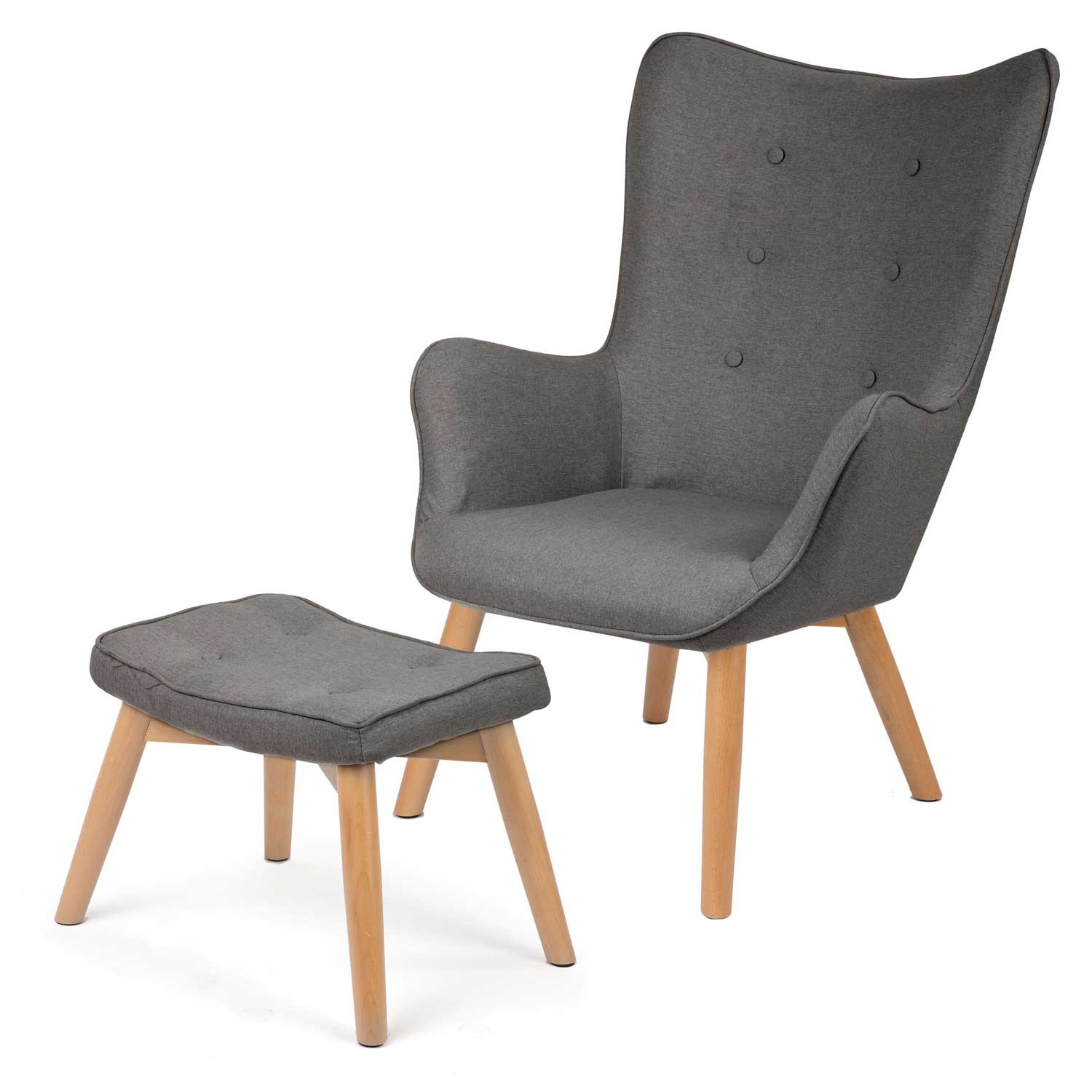 Sofotel Norse tiibadega tugitool jalapingiga, hall - Image 3