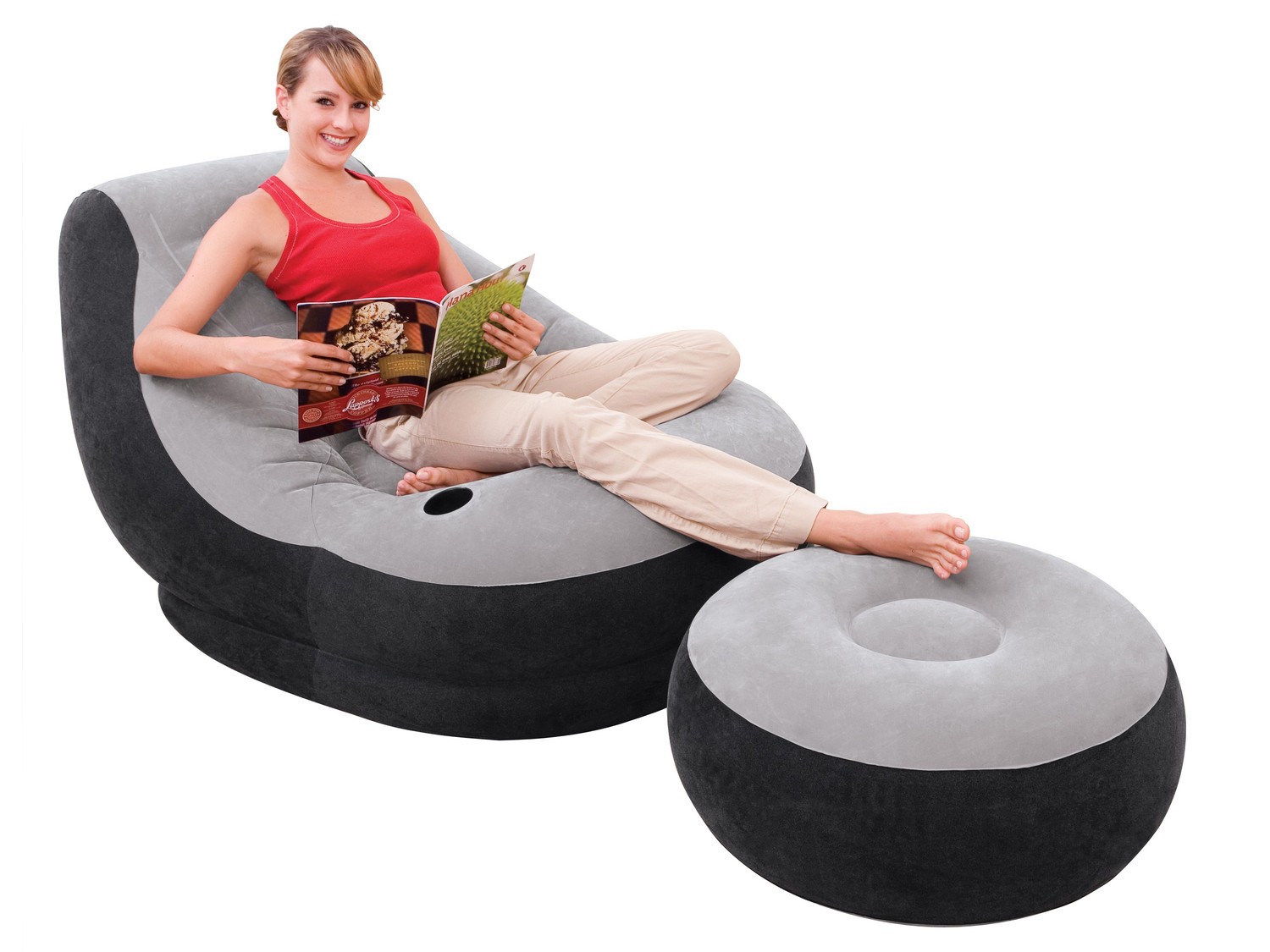 Sametist tugitool jalapingiga 130 x 99 x 76 cm INTEX 68564 - Image 2