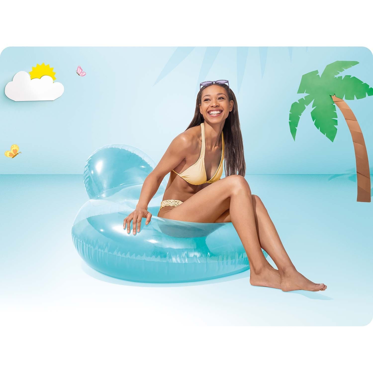 Multifunktsionaalne tugitool 137 x 122 cm INTEX 58889 sinine - Image 4