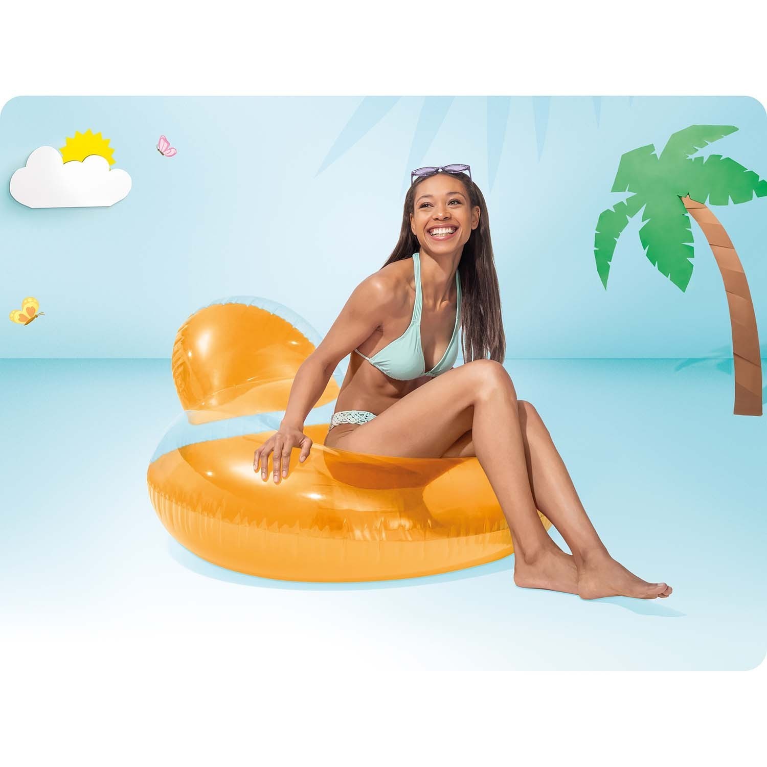 Multifunktsionaalne tugitool 137 x 122 cm INTEX 58889 sinine - Image 5