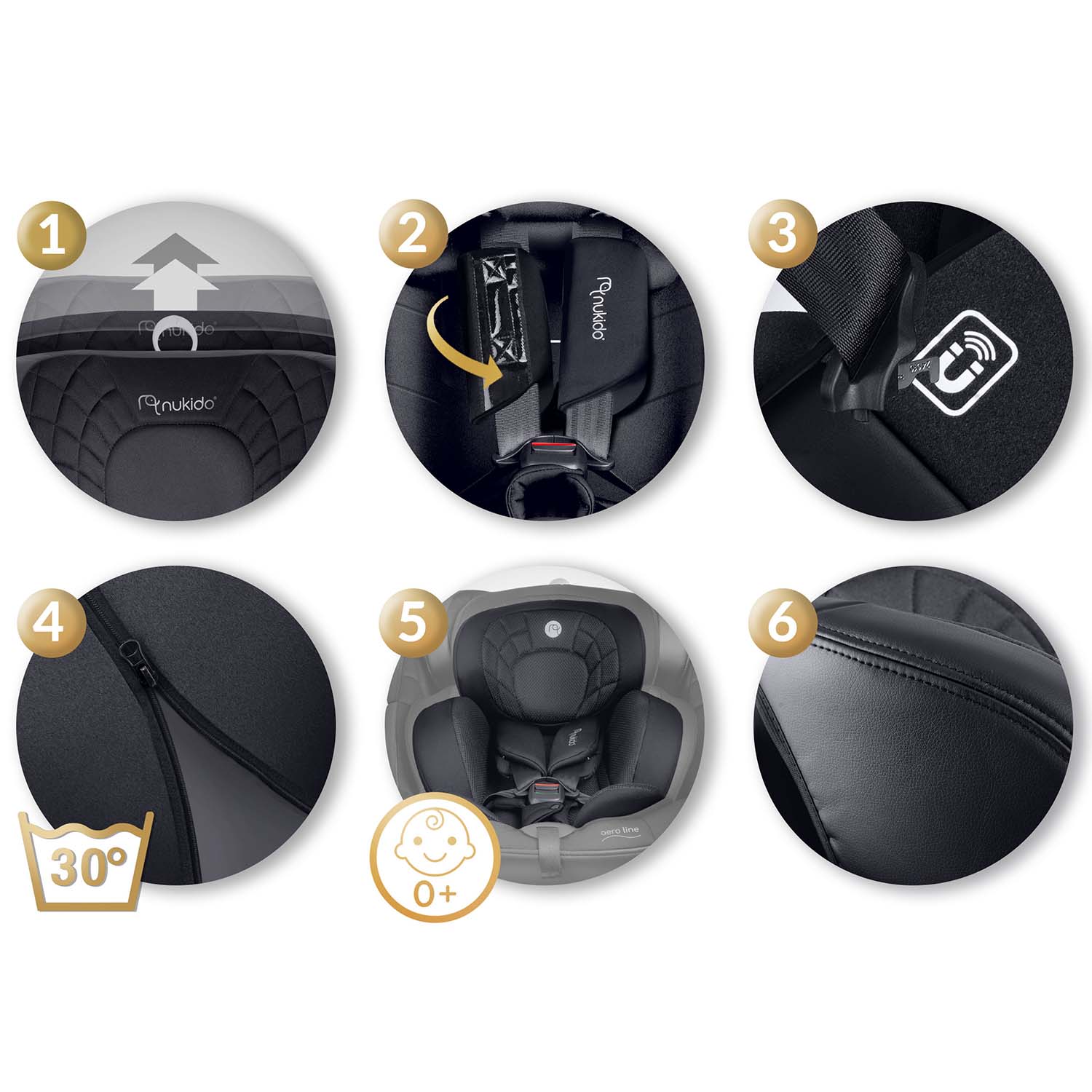 Nukido Aero Line must turvatool 0-36 kg ISOFIX-iga - Image 8