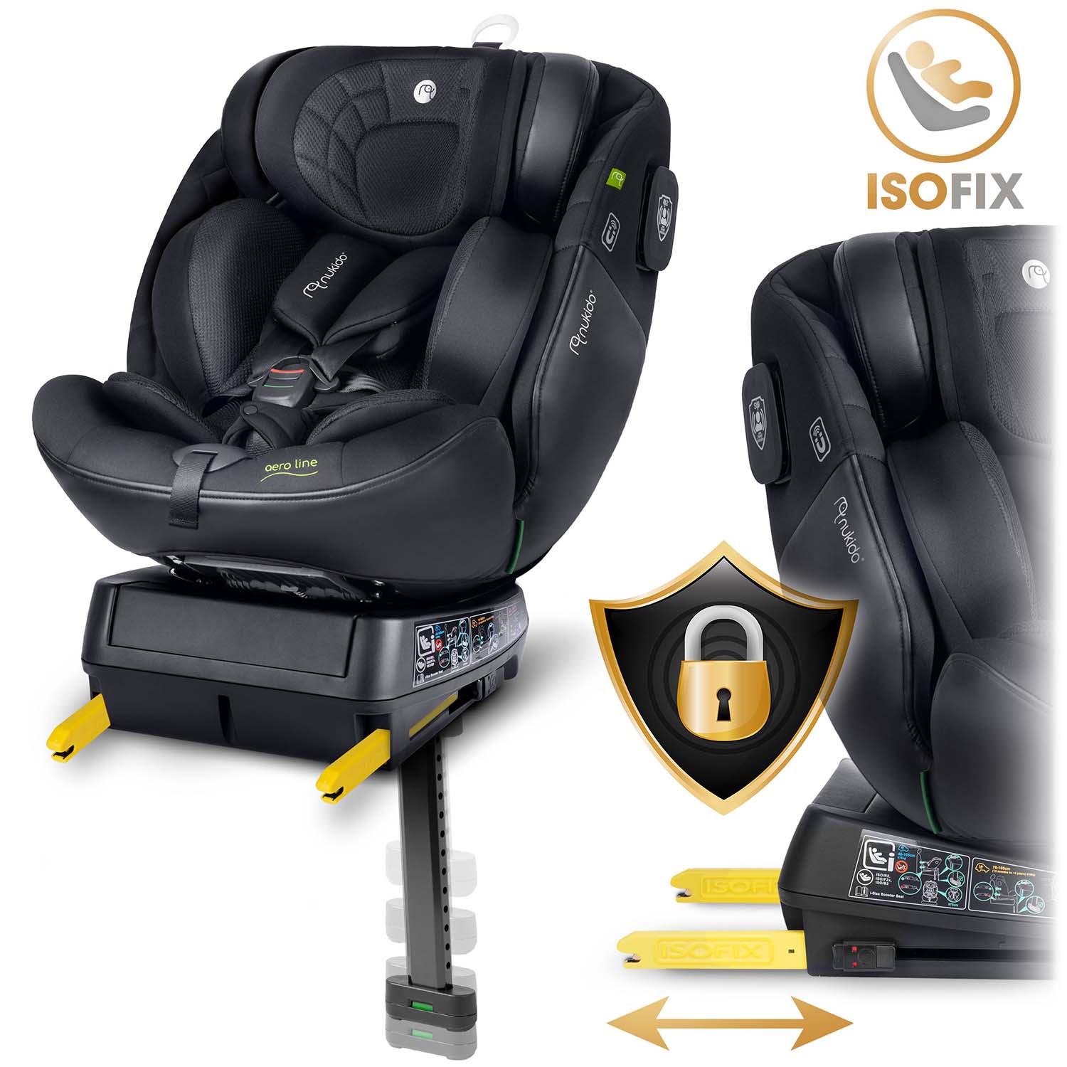Nukido Aero Line must turvatool 0-36 kg ISOFIX-iga - Image 10