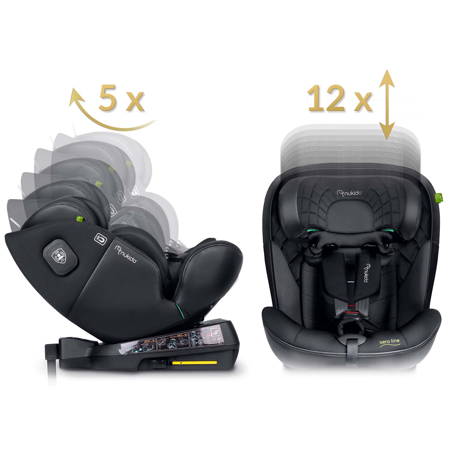 Nukido Aero Line must turvatool 0-36 kg ISOFIX-iga - Image 14
