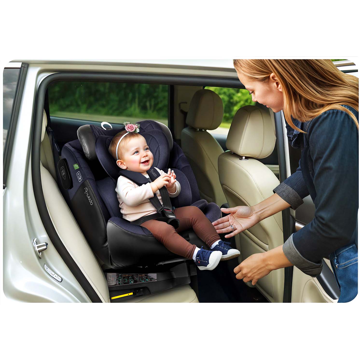 Nukido Aero Line turvatool must/tumesinine 0-36 kg ISOFIX - Image 15