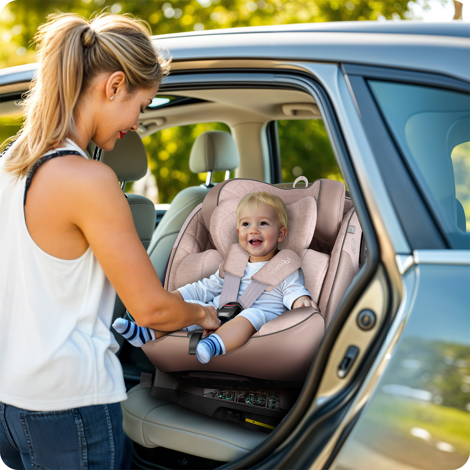 Nukido Aero Line beež turvatool 0-36 kg ISOFIX-iga - Image 4