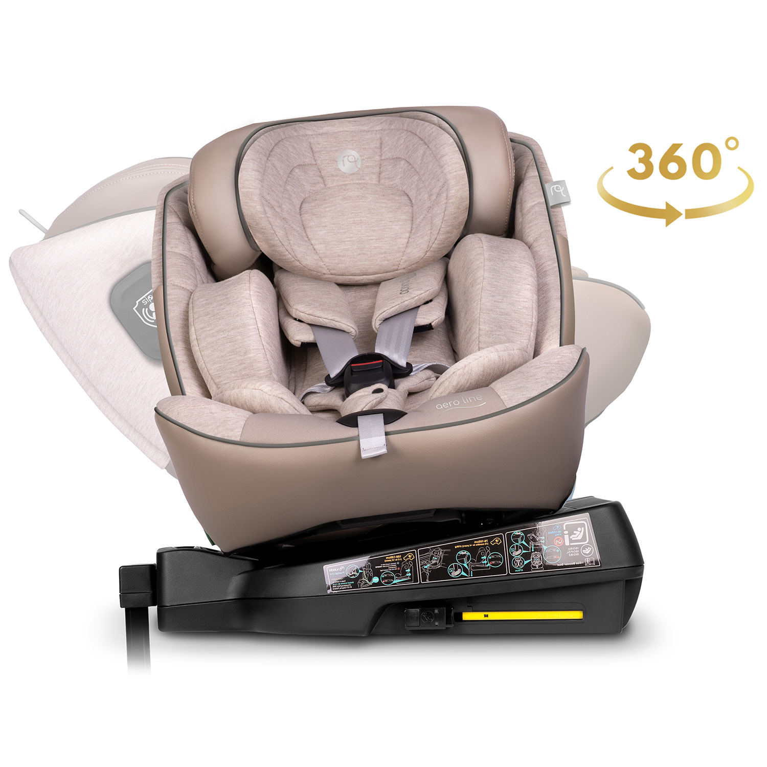 Nukido Aero Line beež turvatool 0-36 kg ISOFIX-iga - Image 8