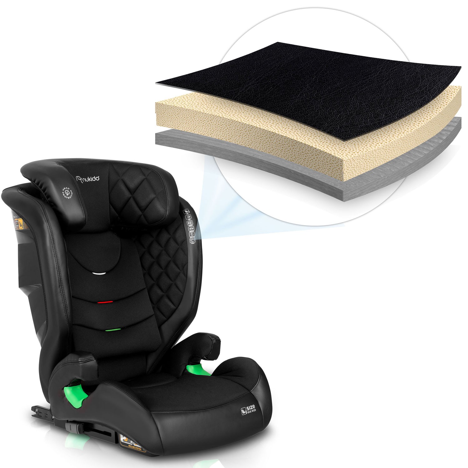 Nukido Louis turvatool must 15-36 kg ISOFIX kinnitusega - Image 12