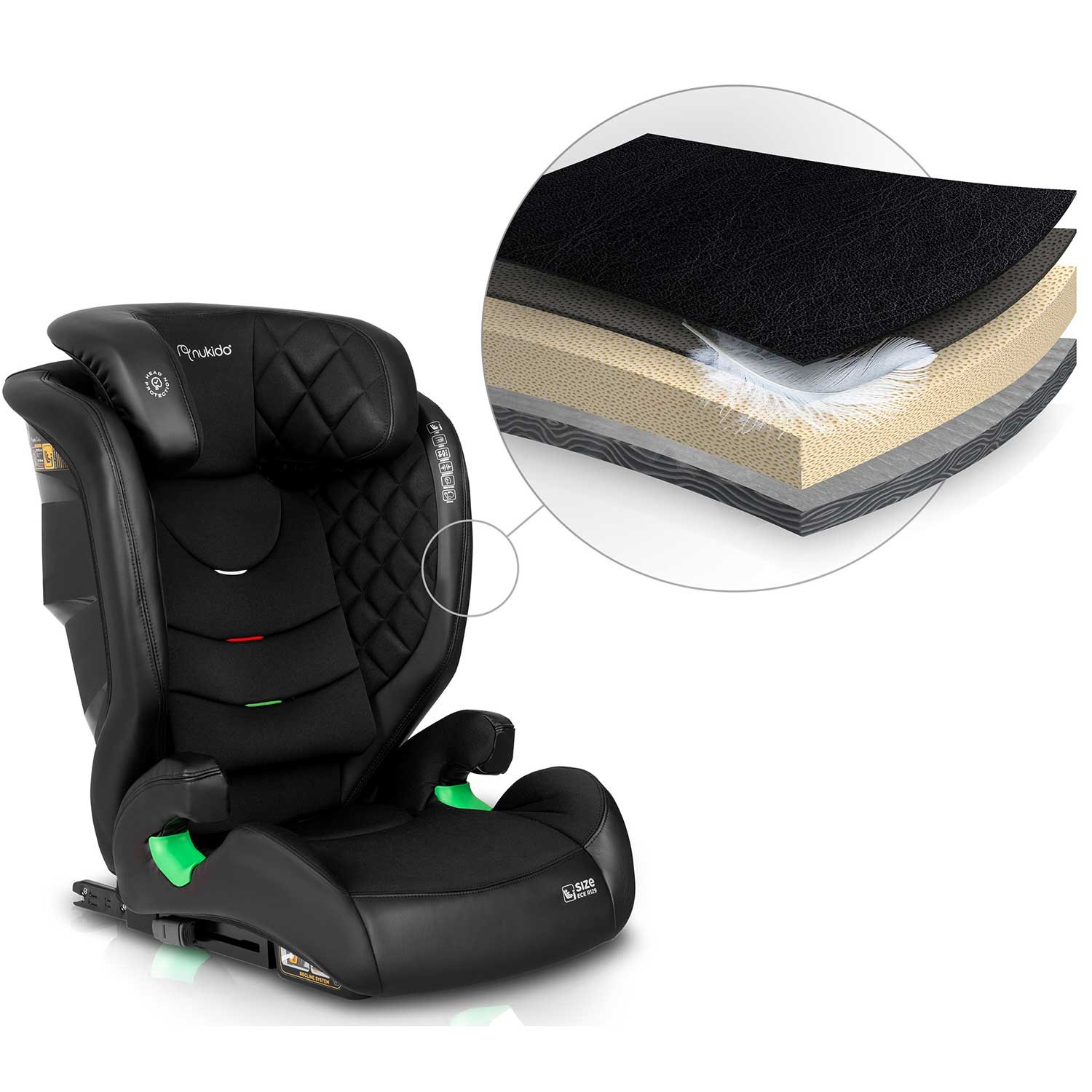 Nukido Louis turvatool must 15-36 kg ISOFIX kinnitusega - Image 13