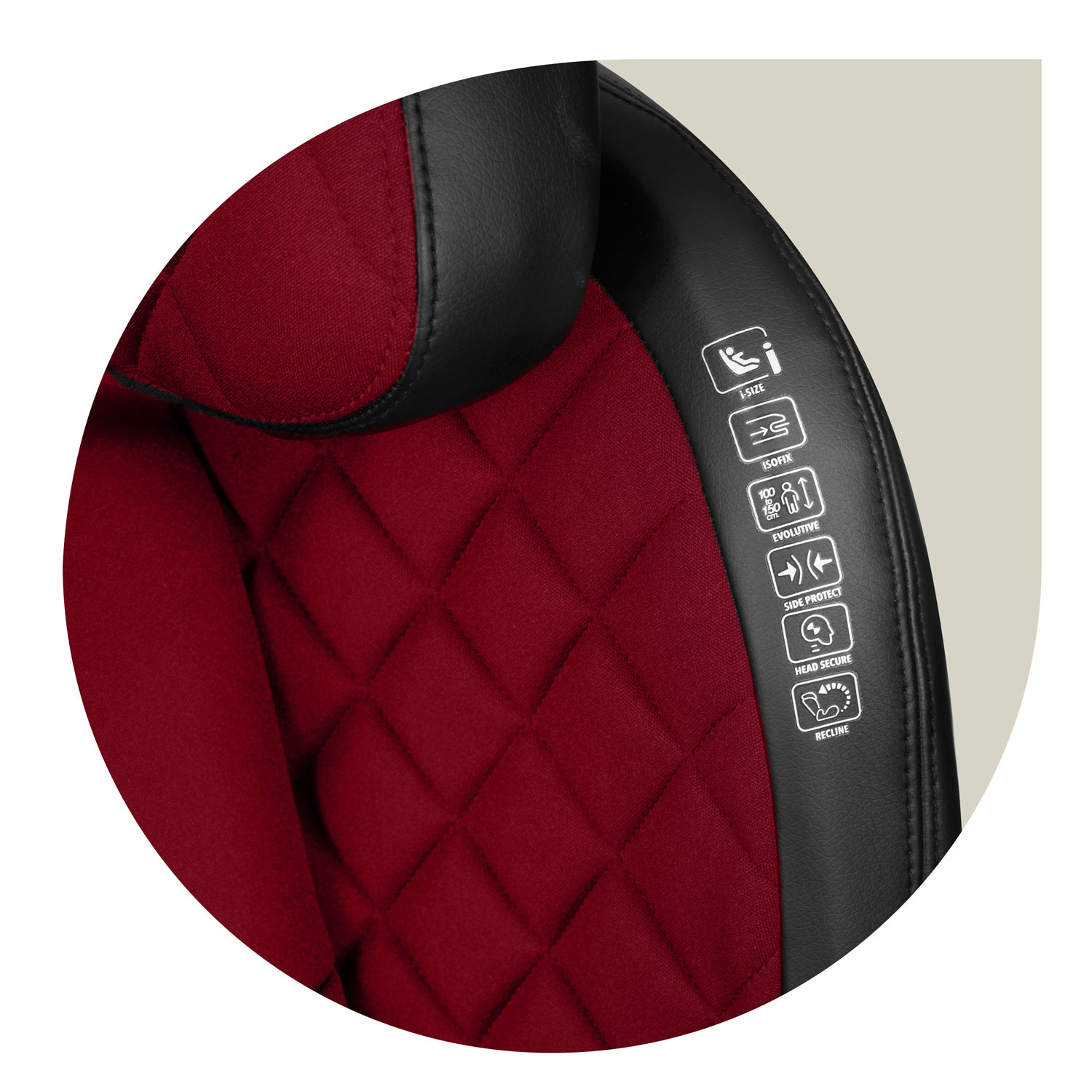 Nukido Louis turvatool must ja punane 15-36 kg ISOFIX - Image 5