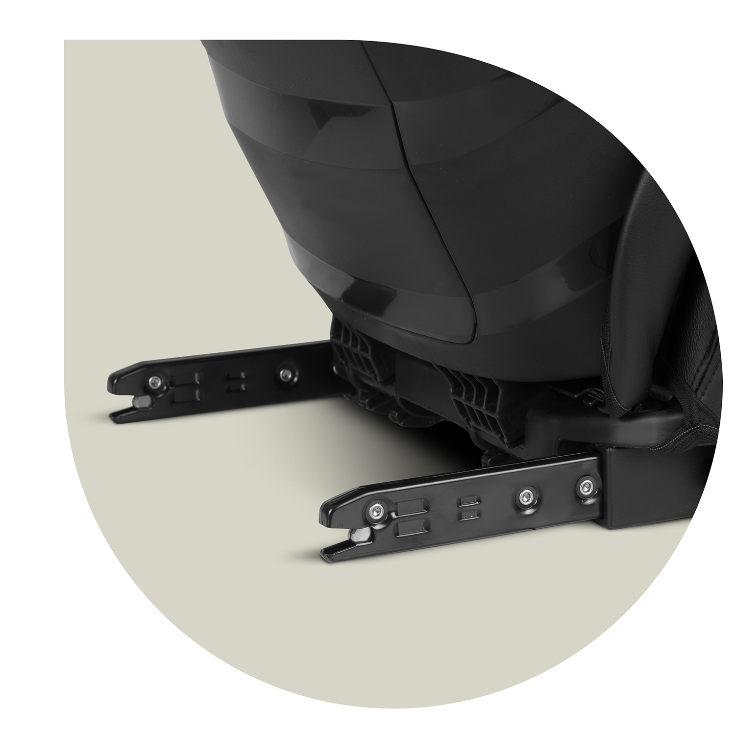 Nukido Louis pehme turvatool must/hall 15-36 kg ISOFIX - Image 3