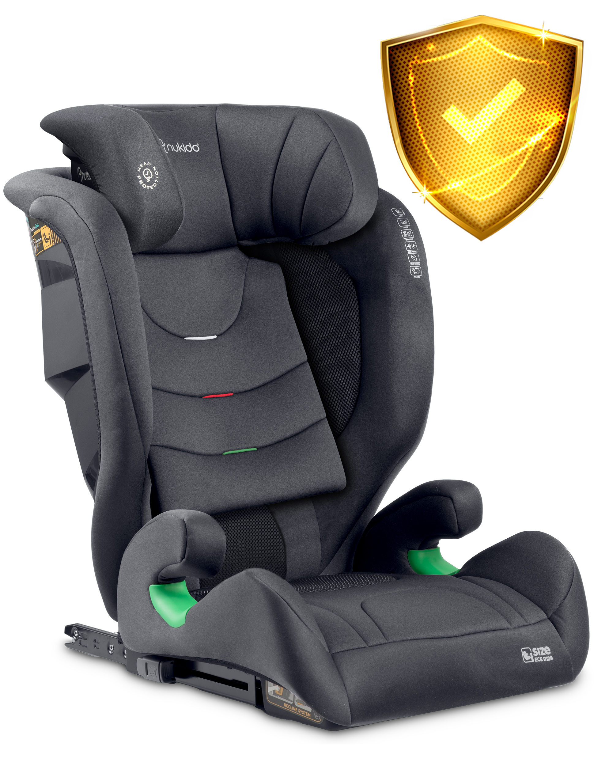 Nukido Louis pehme turvatool hall 15-36 kg ISOFIX - Image 2