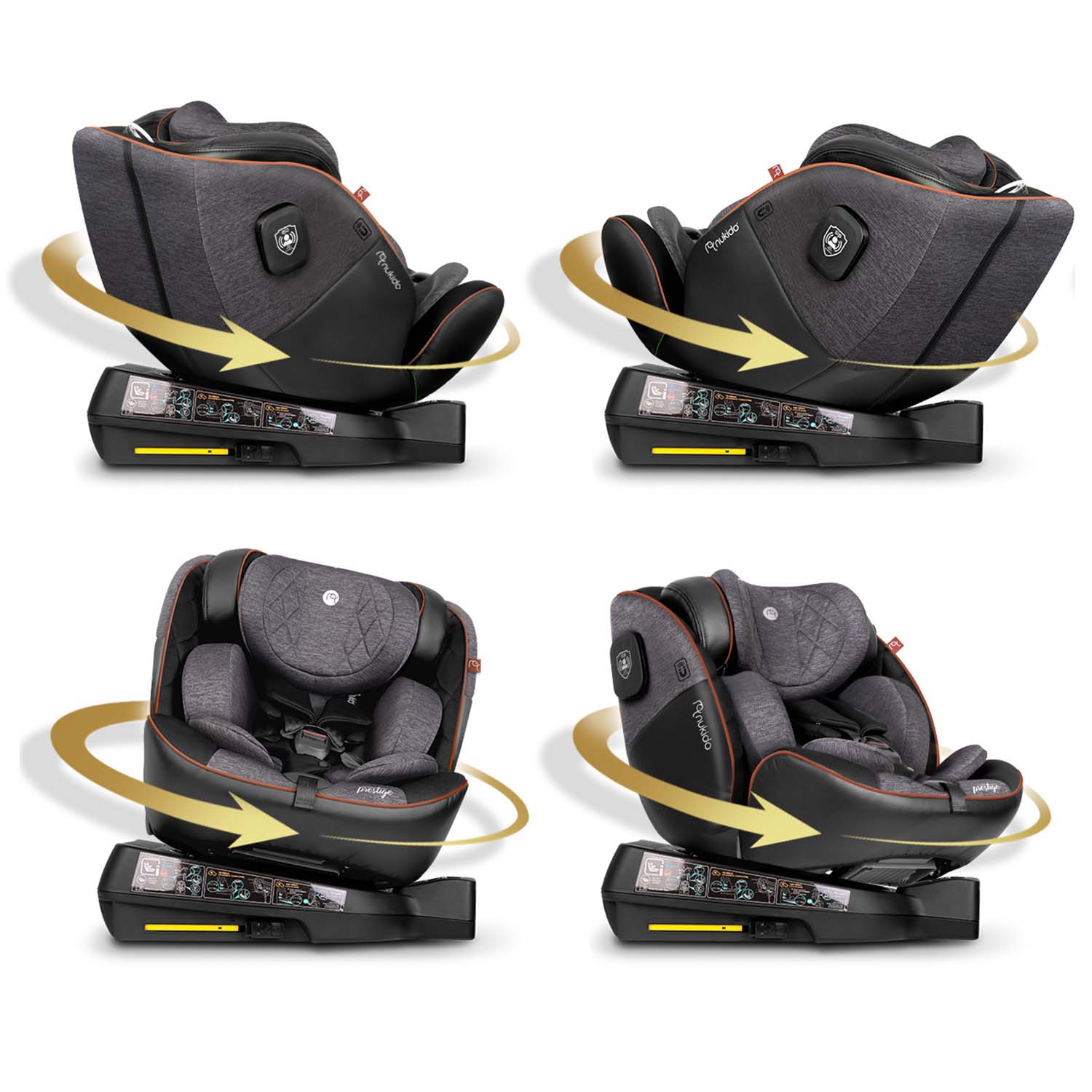 Nukido Prestige Line must ja hall turvatool 0-36 kg ISOFIX-iga - Image 4