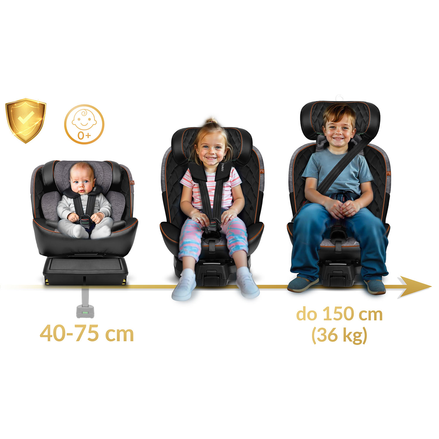 Nukido Prestige Line must ja hall turvatool 0-36 kg ISOFIX-iga - Image 13