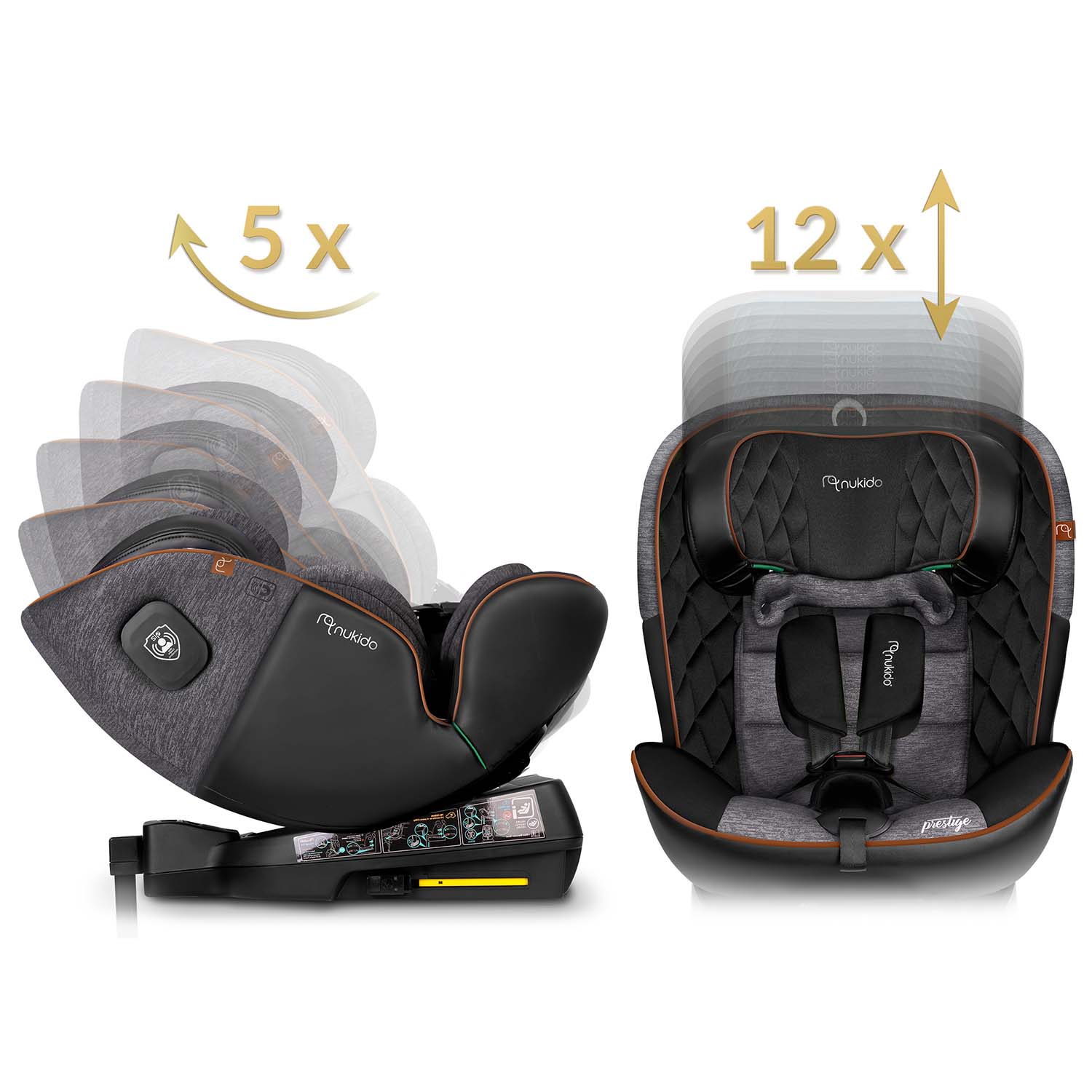Nukido Prestige Line must ja hall turvatool 0-36 kg ISOFIX-iga - Image 16