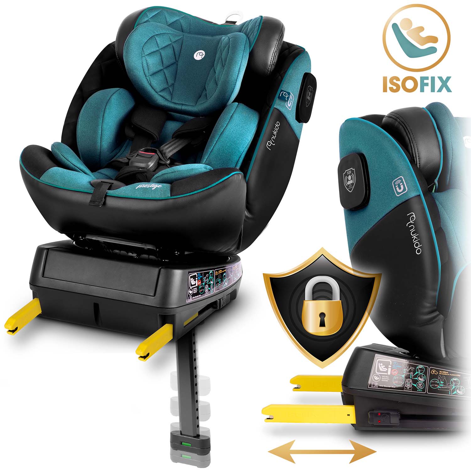 Nukido Prestige Line turvatool must ja sinine 0-36 kg ISOFIX - Image 15