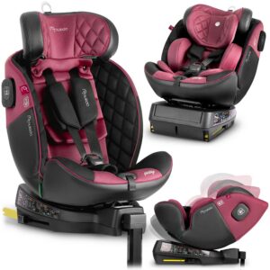 Nukido Prestige Line must ja roosa turvatool 0-36 kg ISOFIX-iga