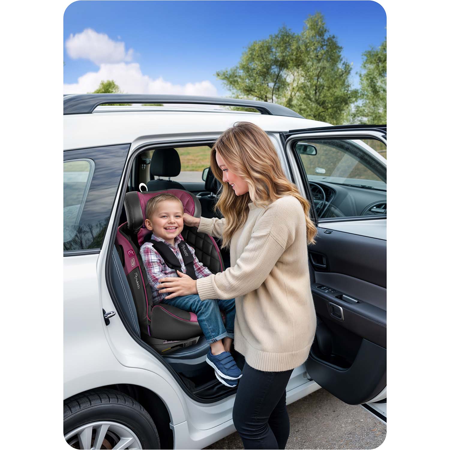 Nukido Prestige Line must ja roosa turvatool 0-36 kg ISOFIX-iga - Image 6