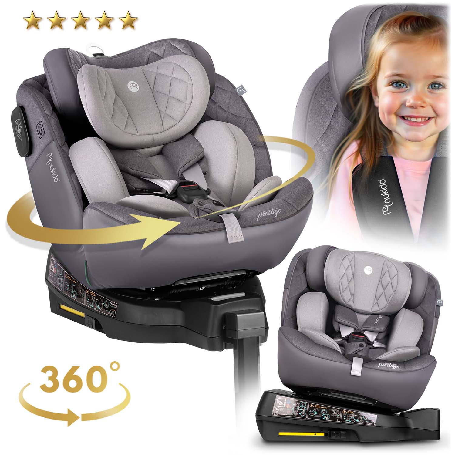 Nukido Prestige Line turvatool hall 0-36 kg ISOFIX - Image 8