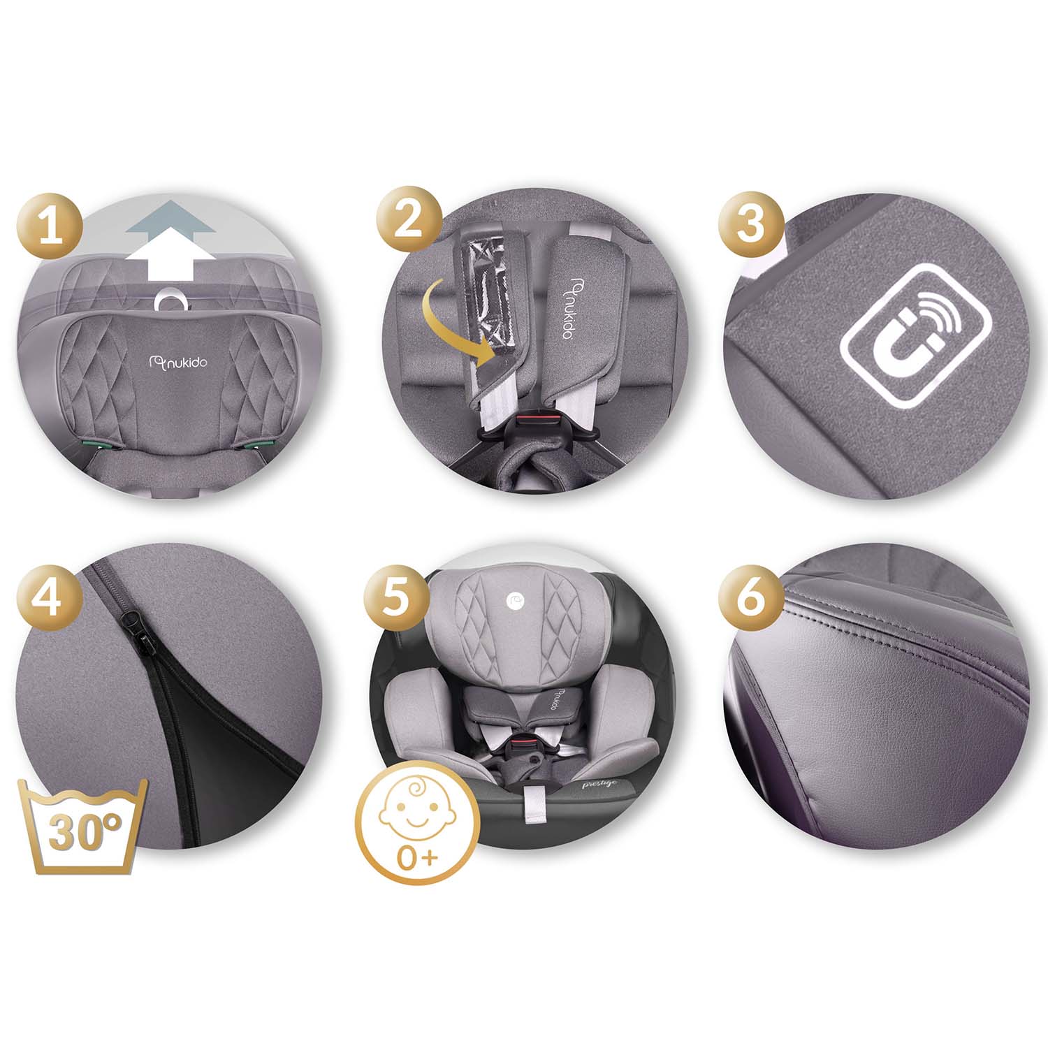 Nukido Prestige Line turvatool hall 0-36 kg ISOFIX - Image 11