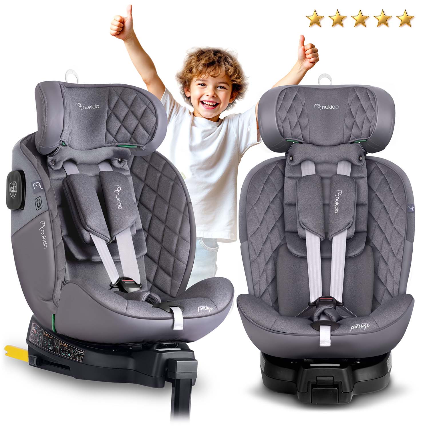 Nukido Prestige Line turvatool hall 0-36 kg ISOFIX - Image 2