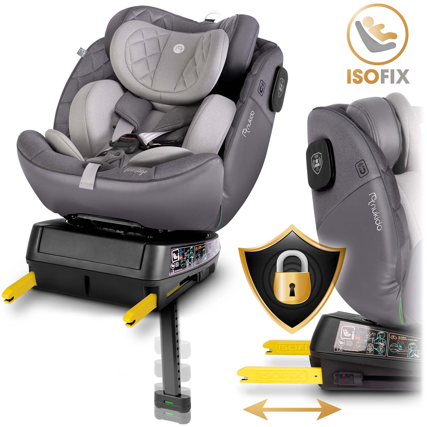 Nukido Prestige Line turvatool hall 0-36 kg ISOFIX - Image 13