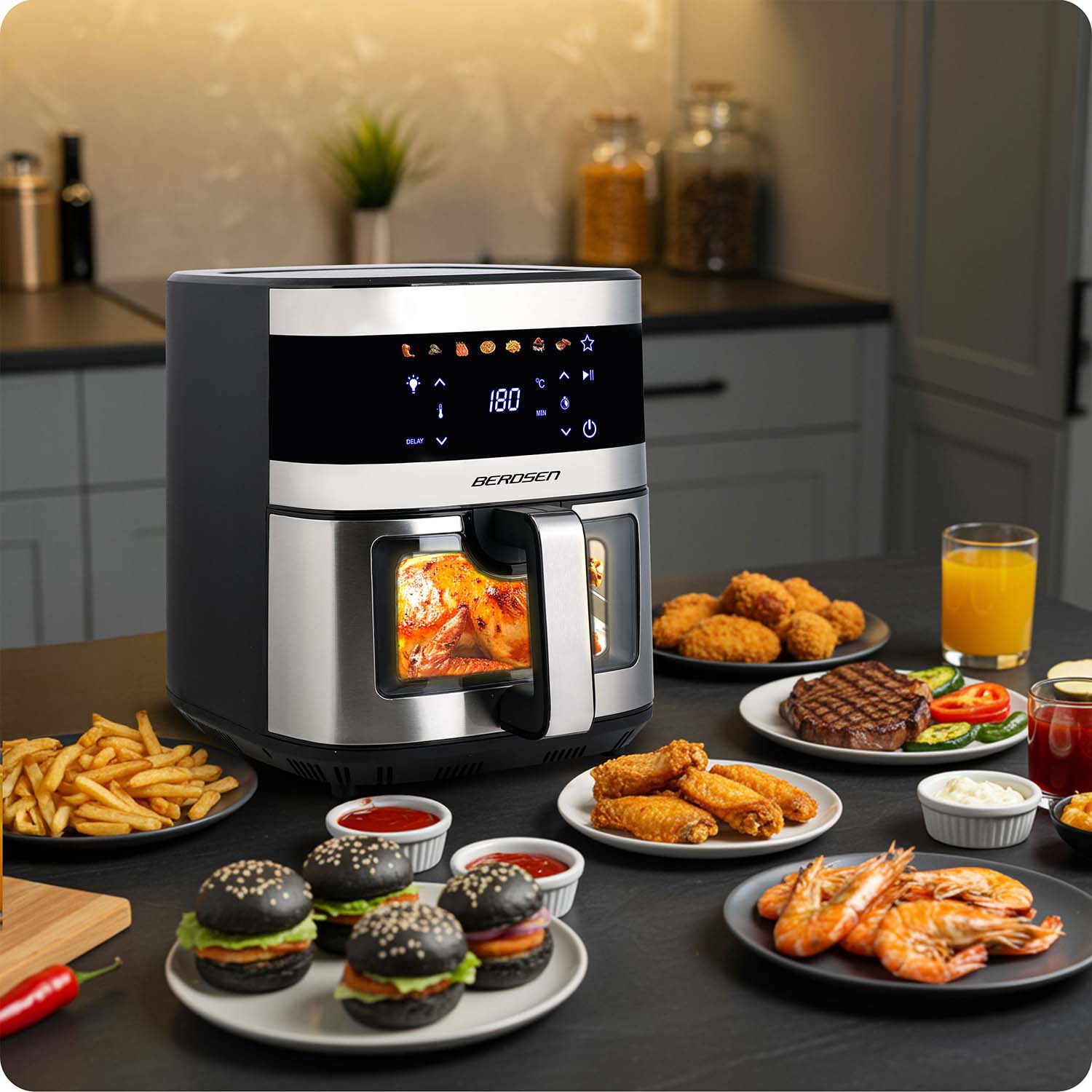 Rasvavaba õhufritüür Õhufritüür Berdsen BD-656 hõbedane - Image 4