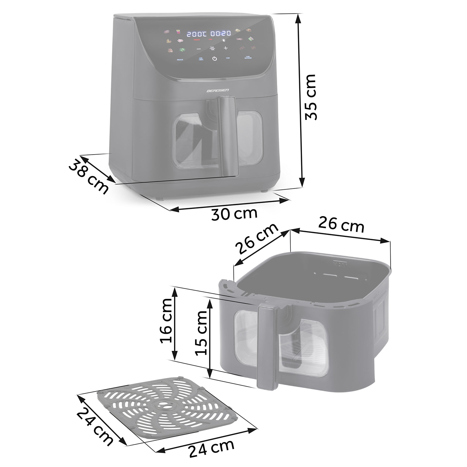 Õhufritüür Berdsen BD-660 must - Image 3