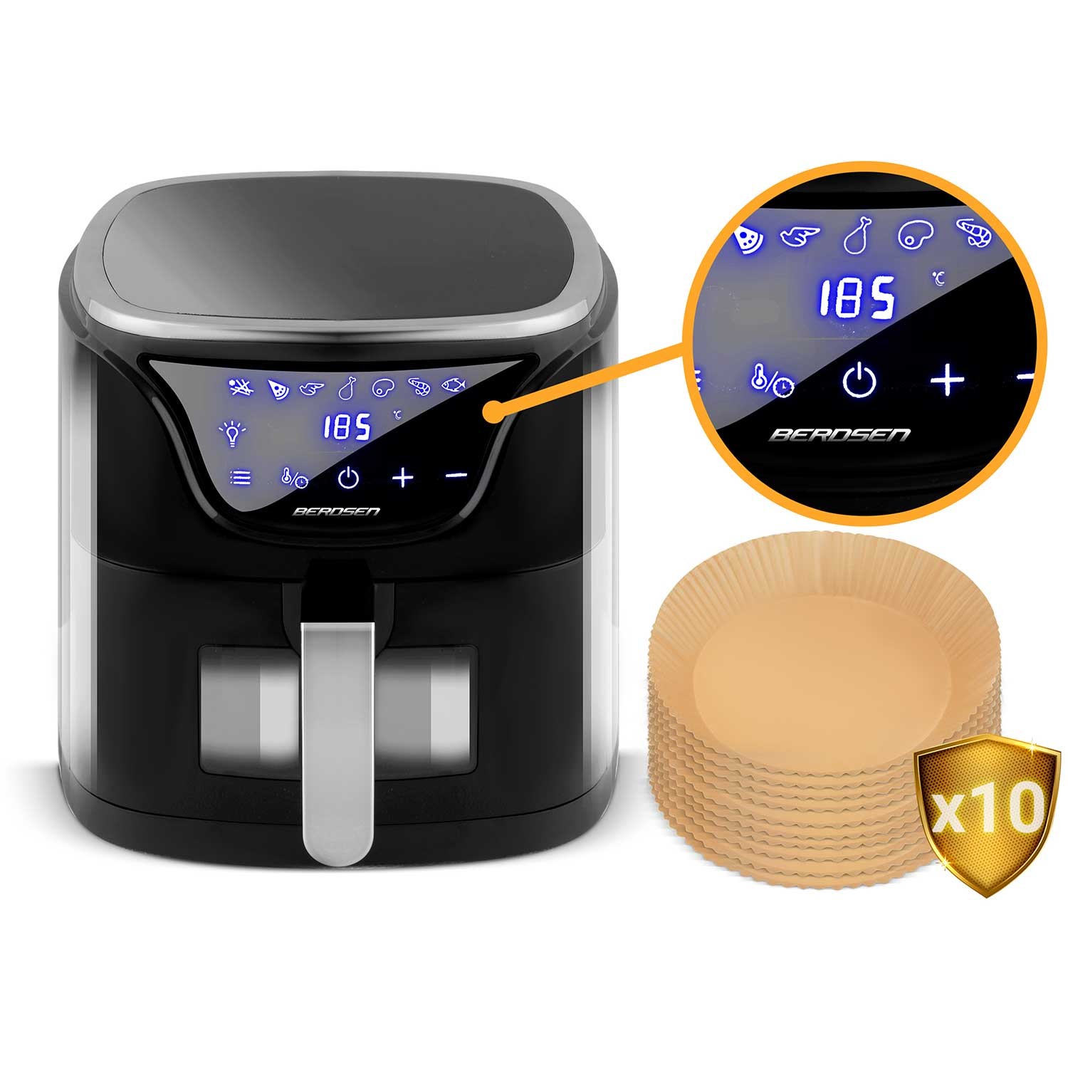 Õlivaba õhufritüür Õhufritüür BD-652 must ja hõbedane - Image 7