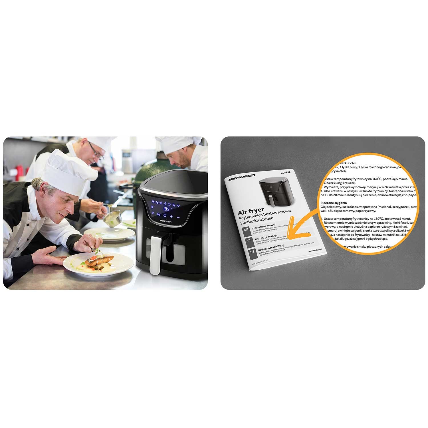 Õlivaba õhufritüür Õhufritüür BD-652 must ja hõbedane - Image 15