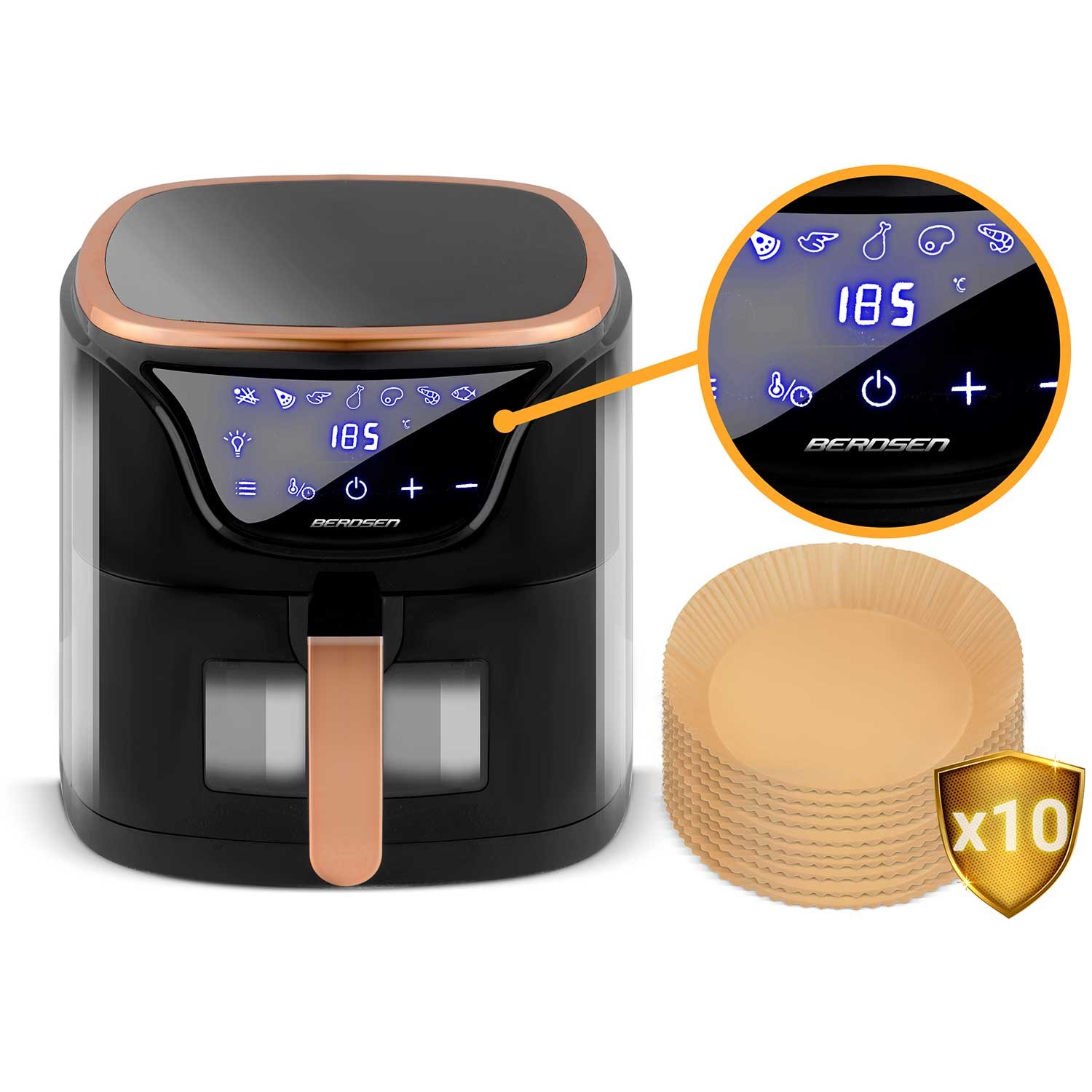 Õhufritüür BD-652 must ja kuldne - Image 7