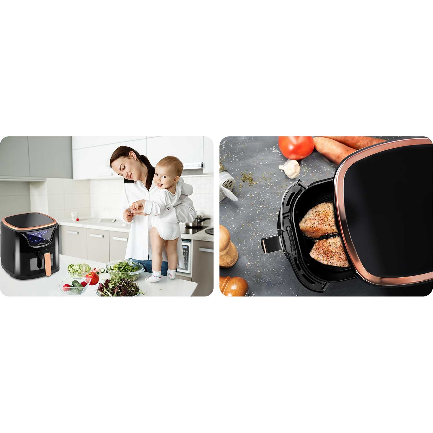 Õhufritüür BD-652 must ja kuldne - Image 8