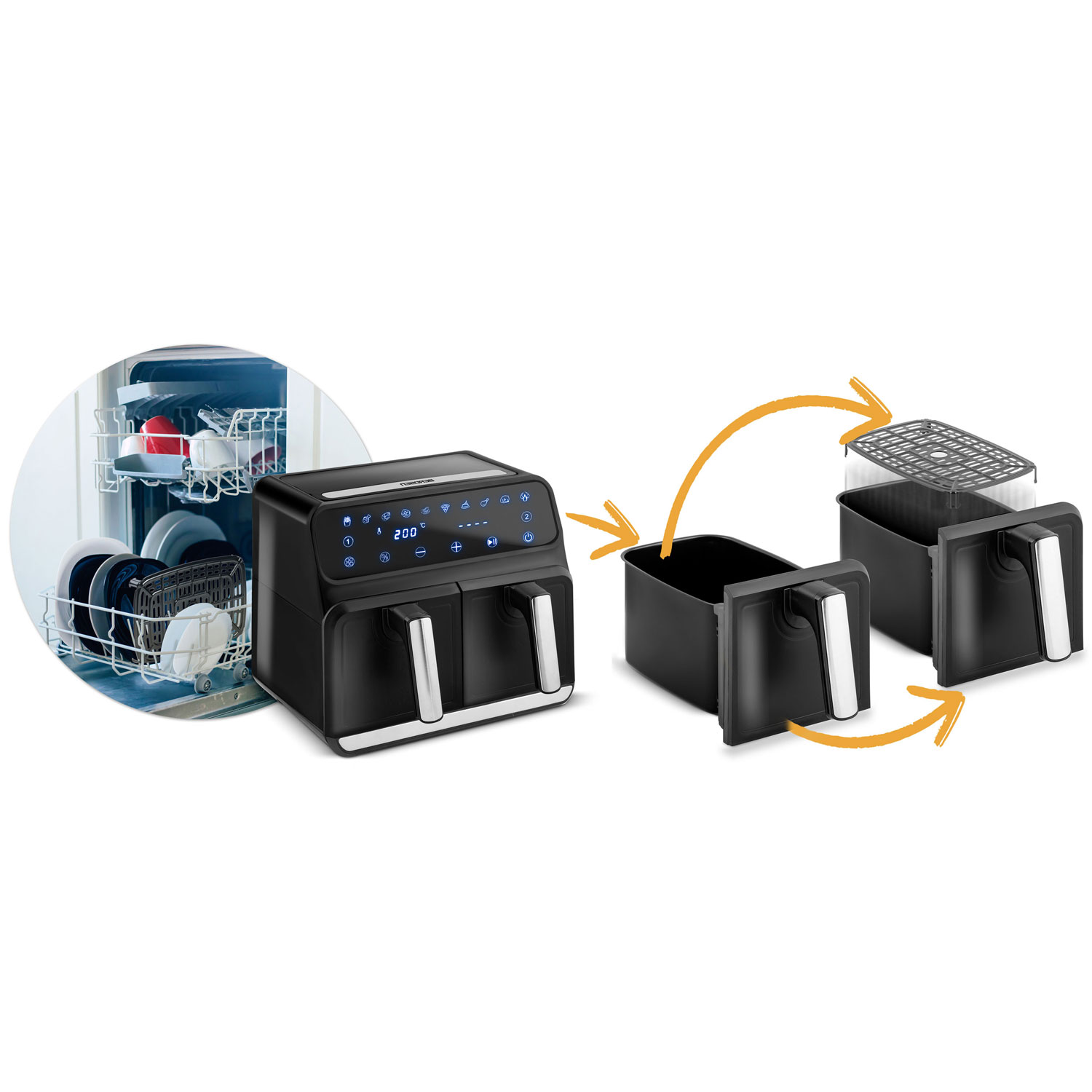 Õhufritüür BD-653 must ja hõbedane - Image 9