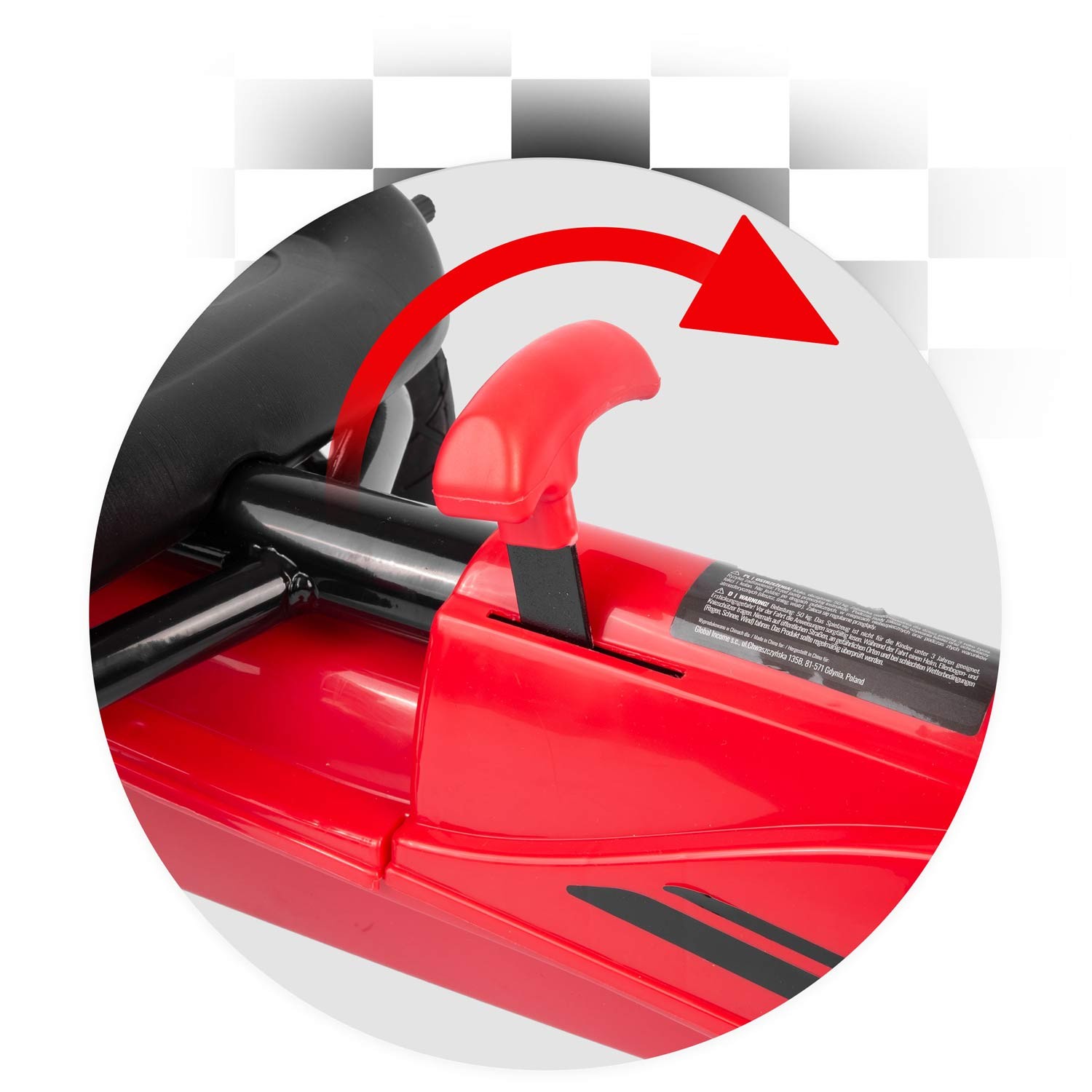 Laste pedaalidega gokart RK-592 punane - Image 10